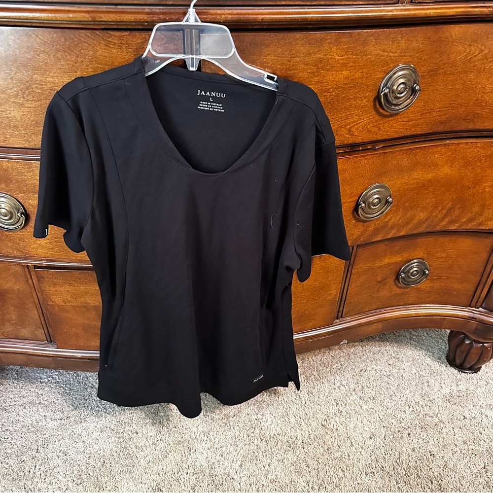 Jaanuu Black Short Sleeve uniform top